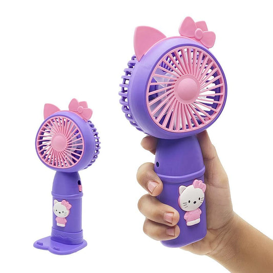 Portable Handheld Fan – 2-Speed with Light & USB Charging